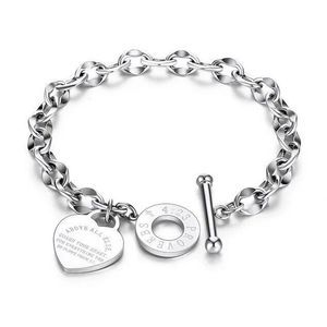 Proverbs 4:23 Silver Chain Charms Christian Verse T-Bar Bracelet Stainless Steel